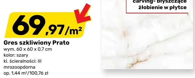 Gres szkliwiony Prato promocja w Bricomarche