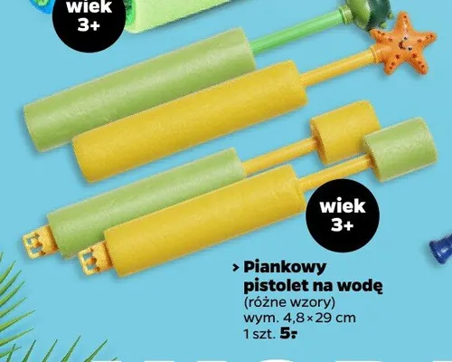 Piankowy pistolet na wodę promocja w Netto