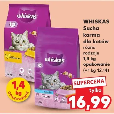 Sucha karma dla kotów różne rodzaje promocja w Kaufland
