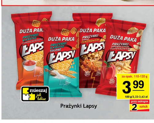 Prażynki w kratkę solone Łapsy promocja w Gram Market