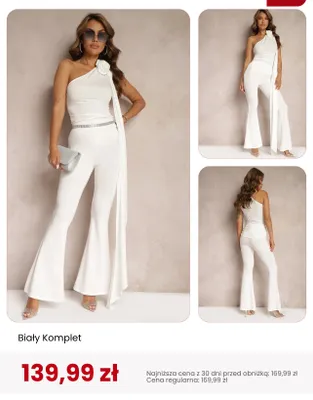Biały komplet Renee promocja w Renee