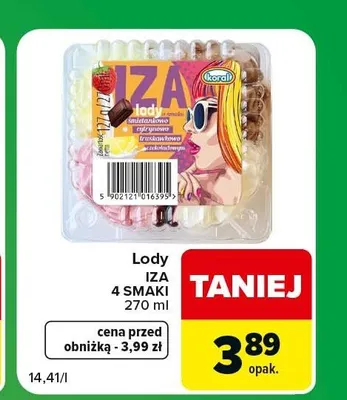 Lody Iza 4 Smaki promocja w Carrefour Express