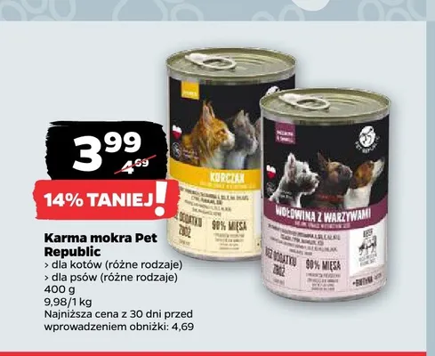 Karma mokra Pet Republic promocja w Netto