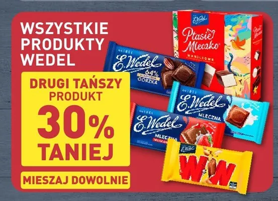 Czekolada gorzka 64% E.Wedel promocja w Aldi