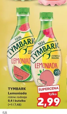 Lemoniada Tymbark cytryna arbuz promocja w Kaufland