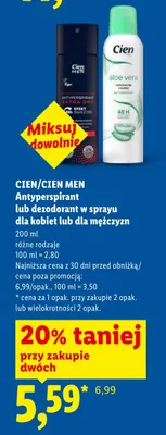Antyperspirant lub dezodorant w sprayu dla kobiet lub dla mężczyzn promocja w Lidl