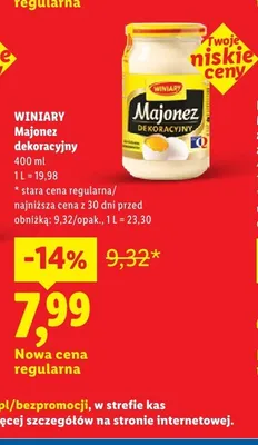 Majonez Dekoracyjny Winiary promocja w Lidl