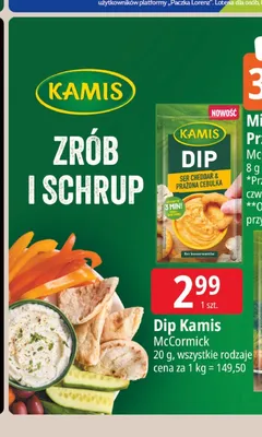 Dip ser cheddar & prażona cebulka Kamis promocja w Leclerc