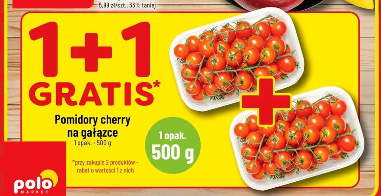 Pomidory cherry na gałązce promocja w POLOmarket