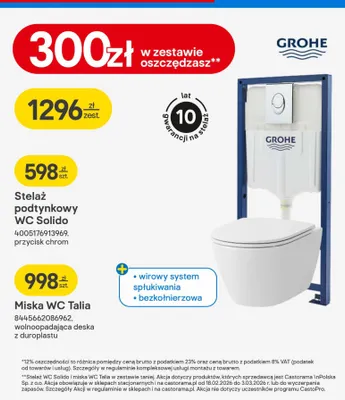 Stelaż podtynkowy WC Solido promocja w Castorama