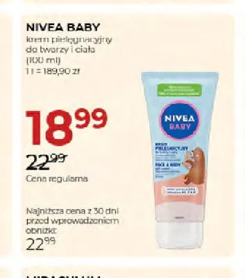 Krem pielęgnacyjny do twarzy i ciała Nivea Baby promocja w Drogerie Jawa