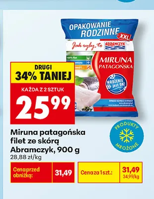 Miruna patagońska filet ze skórą Abramczyk promocja w Biedronka