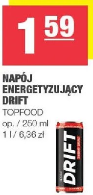 Napój energetyzujący Drift promocja w SPAR