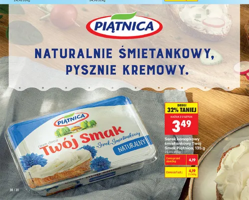Serek kanapkowy śmietankowy Twój Smak Piątnica naturalny promocja w Biedronka