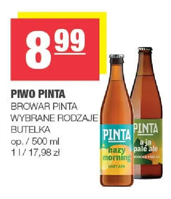 Piwo Pinta Hazy Morning promocja w SPAR