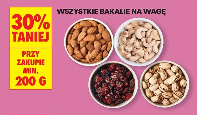 Migdały na wagę promocja w Biedronka