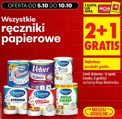 Ręcznik papierowy Queen Strong 2-pak promocja w Biedronka