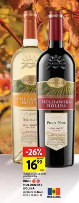 Wino czerwone Mołdawska Dolina Pinot Noir promocja w Intermarche