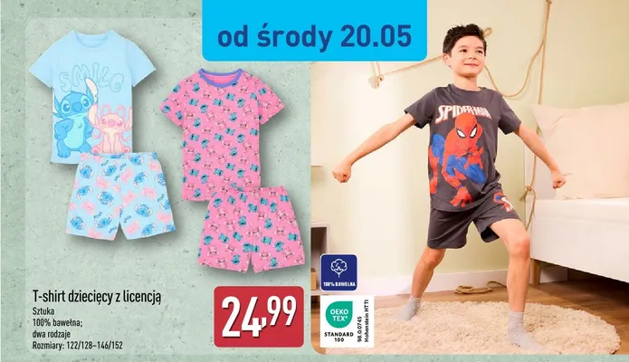 T-shirt dziecięcy z licencją promocja w Aldi