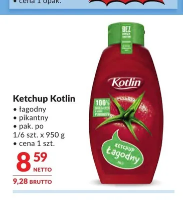 Ketchup Kotlin Łagodny promocja w Makro