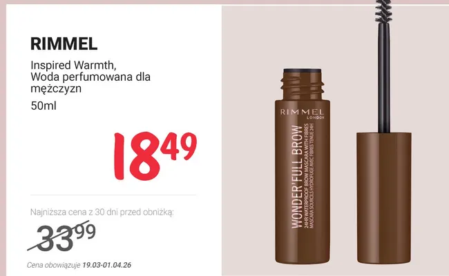 Woda perfumowana dla mężczyzn Inspired Warmth promocja w Rossmann