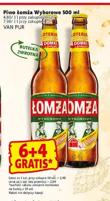 Piwo Łomża Wyborowe promocja w Prim Market