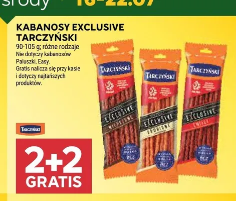Kabanosy Exclusive Tarczyński Wieprzowe promocja w Stokrotka