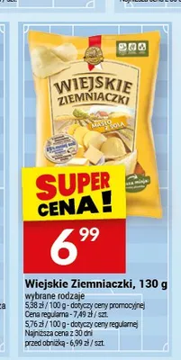 Chipsy Wiejskie Ziemniaczki Masło z solą promocja w Twój Market