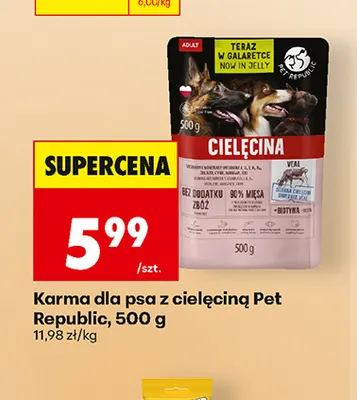Karma dla psa z cielęciną Pet Republic promocja w Biedronka