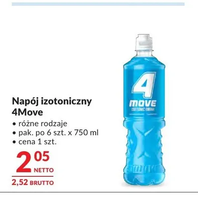 Napój izotoniczny 4Move promocja w Makro