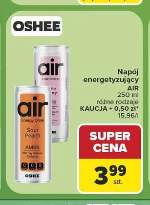 Napój energetyzujący AIR Smart Energy promocja w Carrefour Market