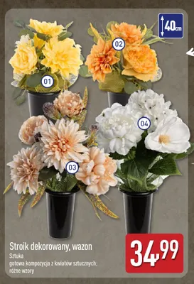 Stroik dekorowany wazon promocja w Aldi