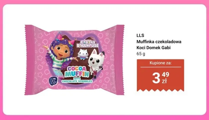 Muffinka czekoladowa Koci Domek Gabi LLS promocja w Dino