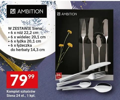 Komplet sztućców Siena 24 el., 1 kpl. promocja w Twój Market