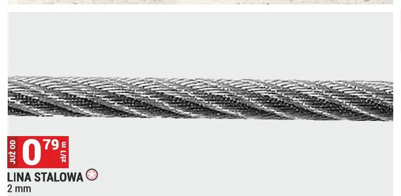 Lina stalowa 2 mm promocja w Merkury Market