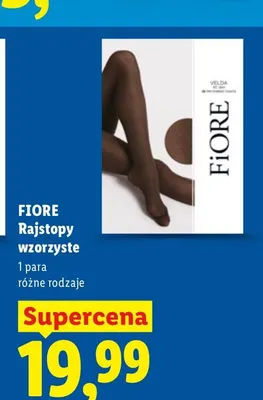 Rajstopy wzorzyste Fiore promocja w Lidl
