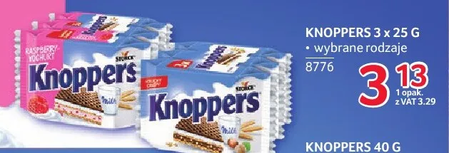 Wafel Knoppers 3-pak 25 g promocja w Selgros