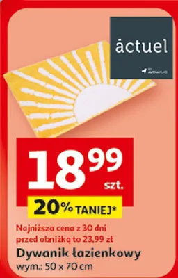 Dywanik łazienkowy Actuel 50x70cm promocja w Auchan