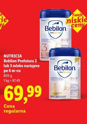 Bebilon Profutura 2 mleko następne po 6 m-cu promocja w Lidl