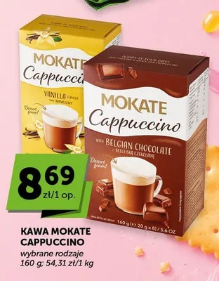 Kawa Mokate Cappuccino o smaku belgijskiej czekolady promocja w Euro Sklep