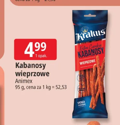 Kabanosy wieprzowe Krakus promocja w Leclerc