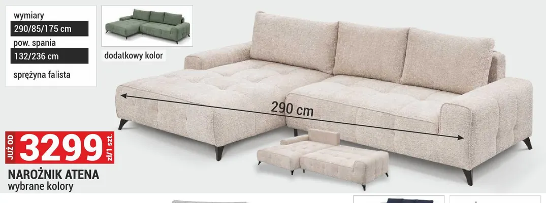 Narożnik Atena promocja w Merkury Market