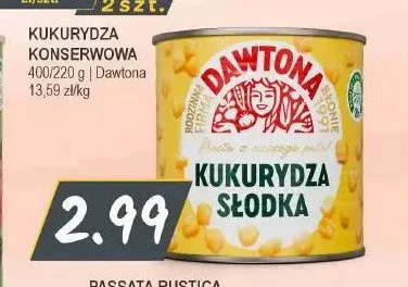 Kukurydza słodka Dawtona promocja w Słoneczko