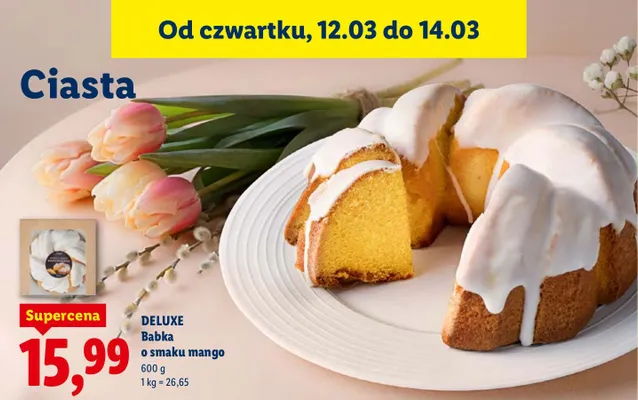 Babka o smaku mango 600 g promocja w Lidl