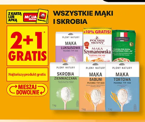 Mąka pszenna Szymanowska typ 480 Polskie Młyny promocja w Biedronka