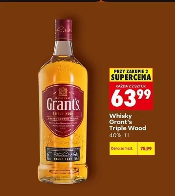 Whisky Grant's Triple Wood promocja w Biedronka