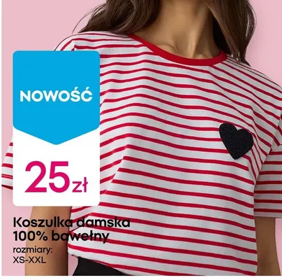 Koszulka damska 100% bawełny promocja w Pepco