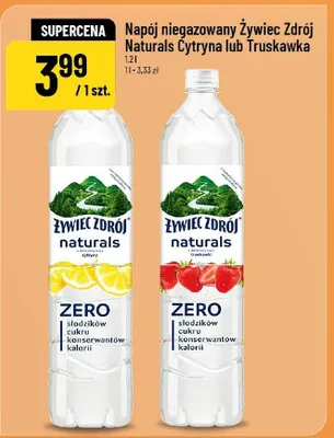 Napój niegazowany Naturals cytryna lub truskawka promocja w POLOmarket