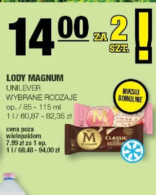 Lody Magnum Classic promocja w SPAR