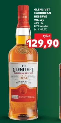Whisky karton The glenlivet caribbean reserve promocja w Kaufland